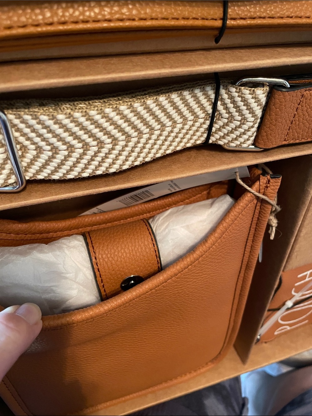 Rae Dunn Caramel Tan Crossbody Bag with Removable Straps - Picture 2 of 3